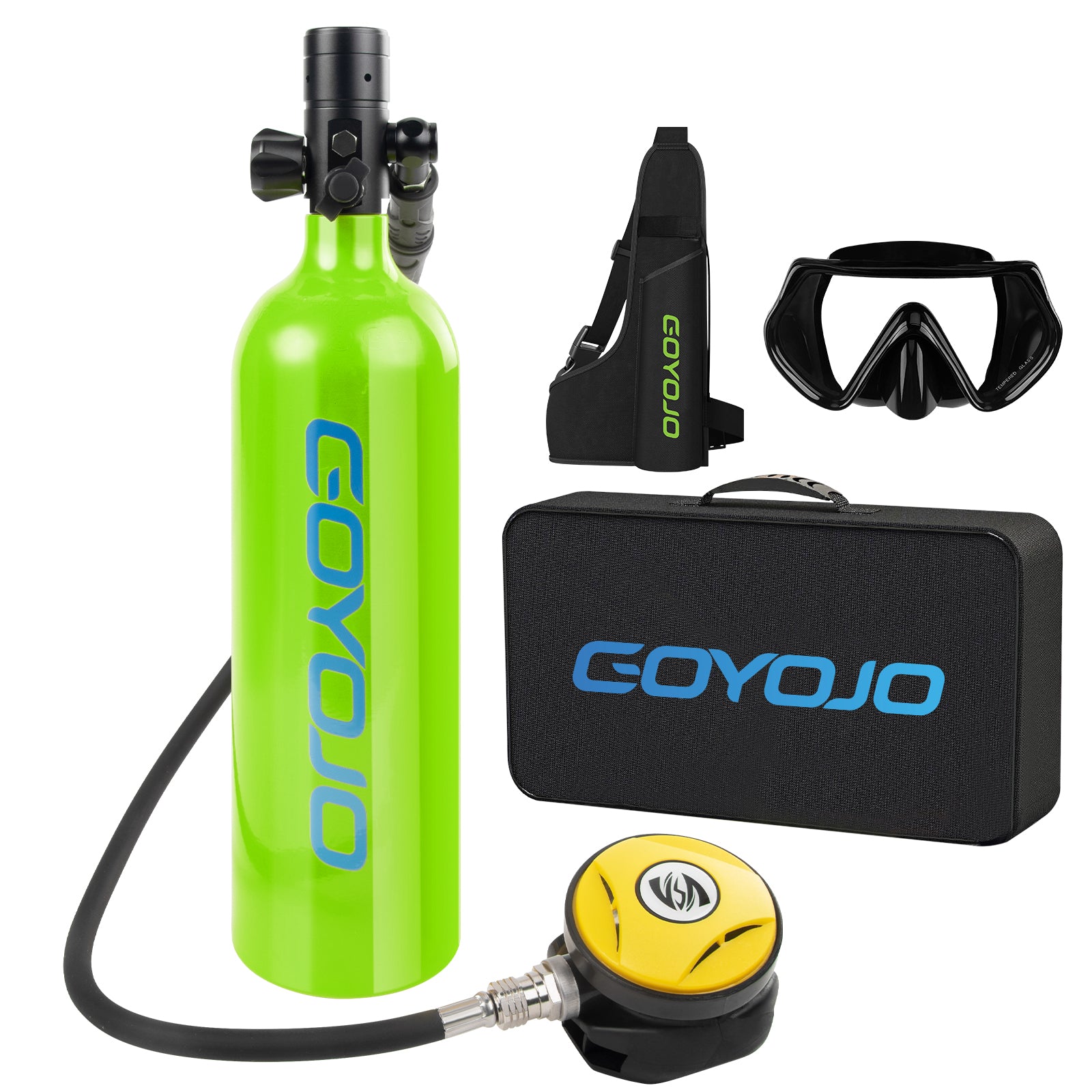 GOYOJO Scuba Tank 1L + Snorkel and Mask