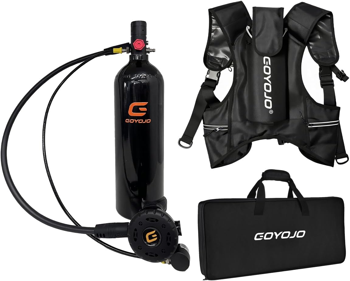 GOYOJO Mini Scuba Tank, Portable Diving Lung Air Tank with DOT Certified