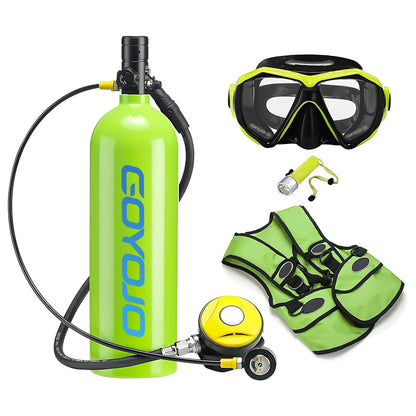 GOYOJO Scuba Tank 2L + Snorkel and Mask