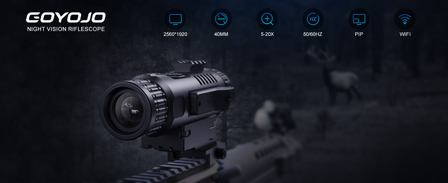 GOYOJO GS515 Night Vision Rifle Scope | 5-20X Zoom